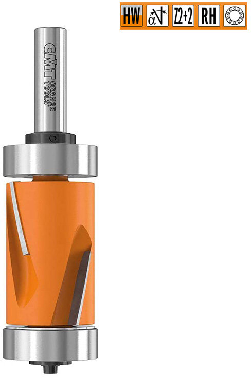 Фреза концевая обгонная с подшипником D=34,9 I=50,8 S=12,0 L=123,0 Z2+2 XTreme