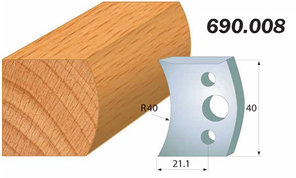 Комплект 2 ножей SP 40x4мм