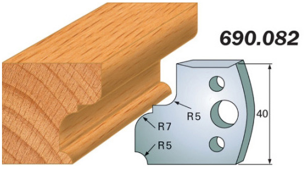 CMT Комплект из 2-х ножей 40x4 SP