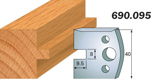 CMT Комплект из 2-х ножей 40x4 SP