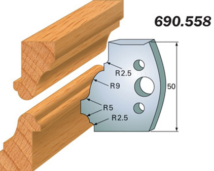 Комплект 2 ножей SP 50x4мм