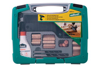 Шаблон для шкантов в наборе с шкантами и сверлами