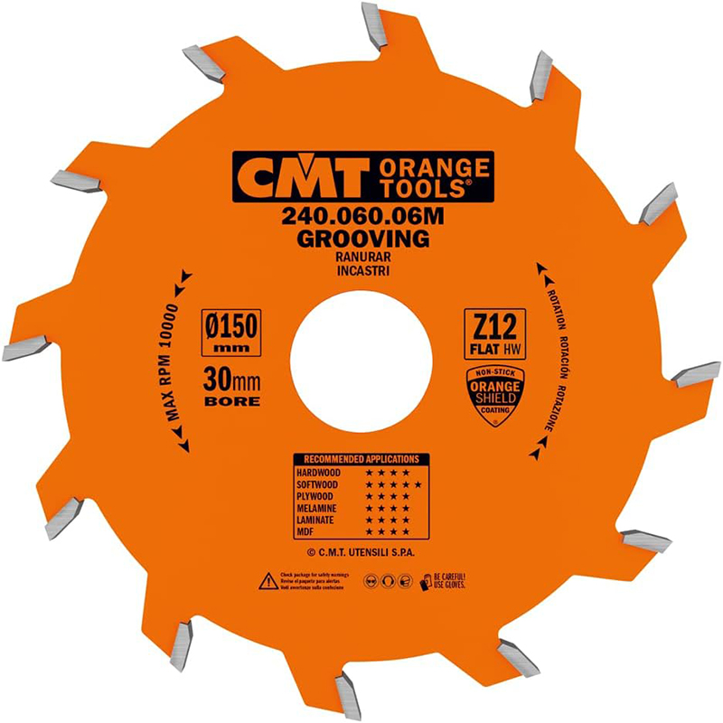 CMT Диск пильный пазовый 150x30x6,0/3,0 15º FLAT Z=12