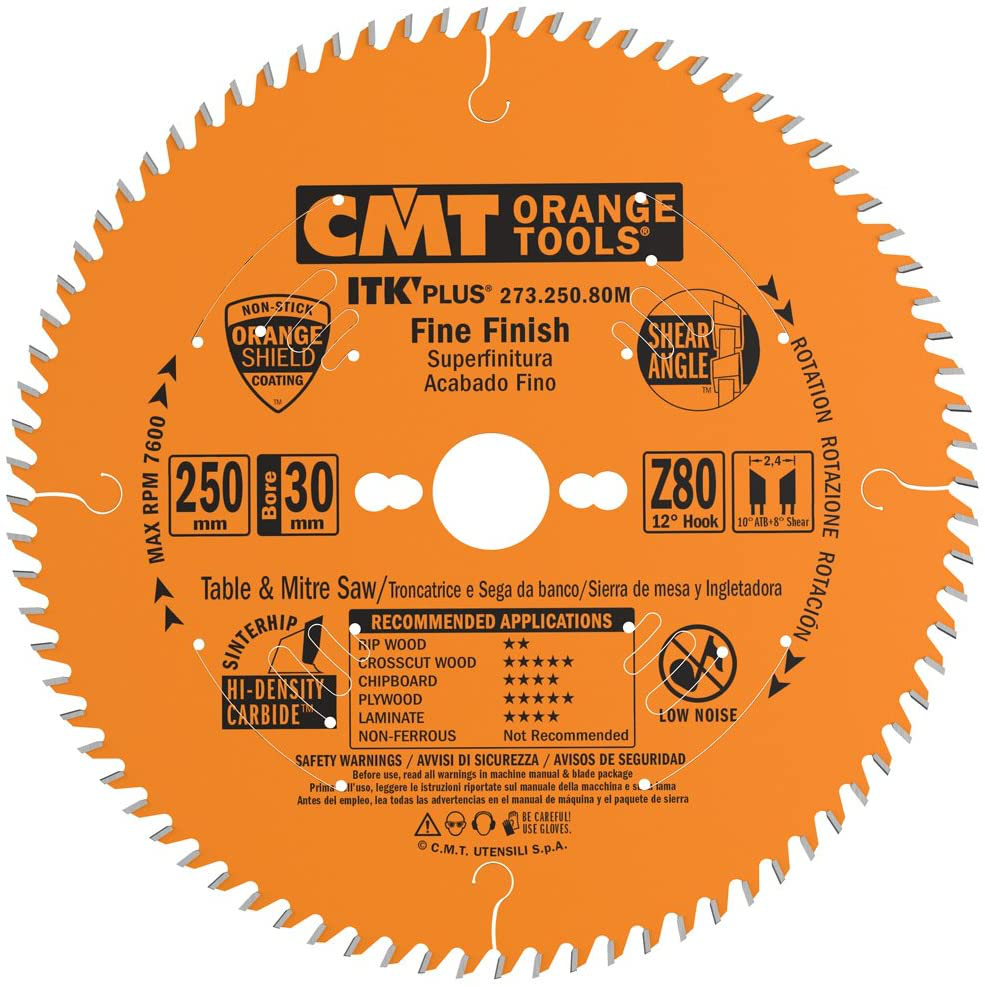 CMT Диск пильный 250x30x2,4/1,6 Z80 a=12° ATB+S