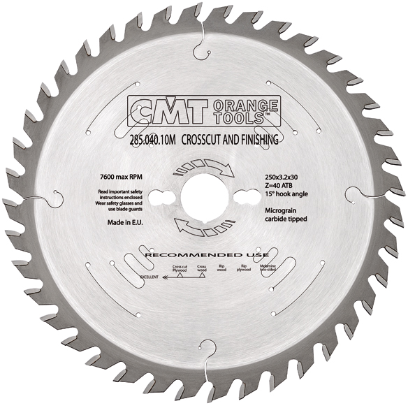 CMT Диск пильный 250x30x3,2/2,2 Z48 a=15 ATB