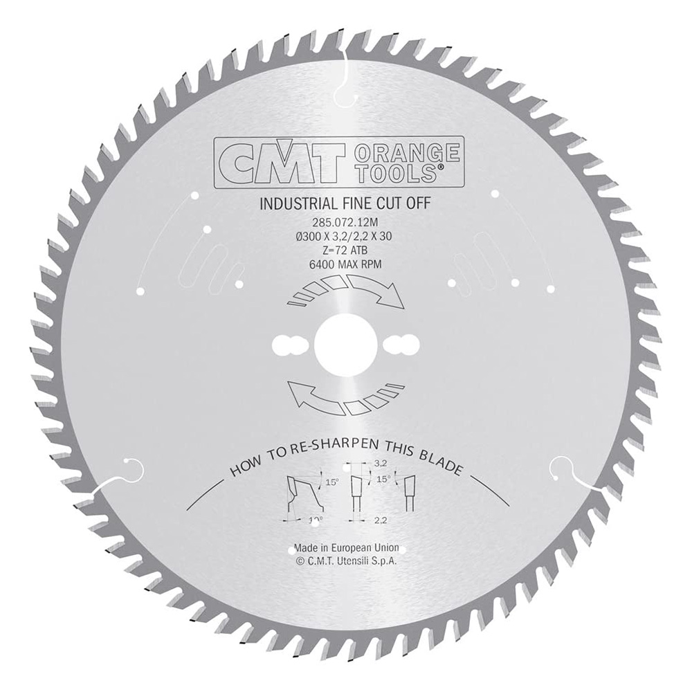 CMT Диск пильный 300x30x3,2/2,2 10° 15° ATB Z=72