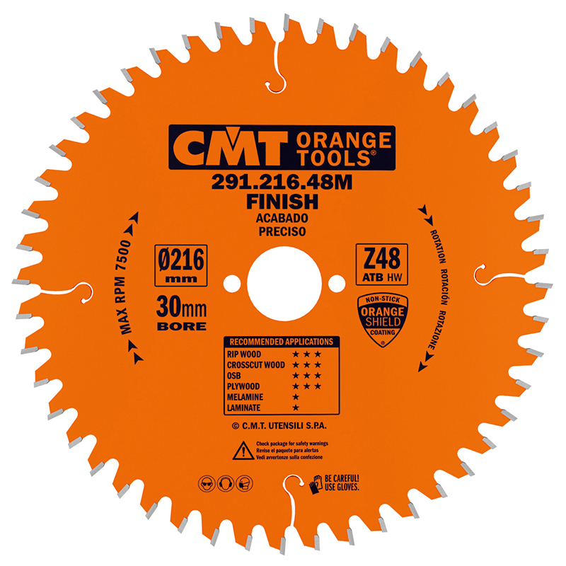 CMT Диск пильный 216x30x2,8/1,8 -5° 15° ATB Z=48