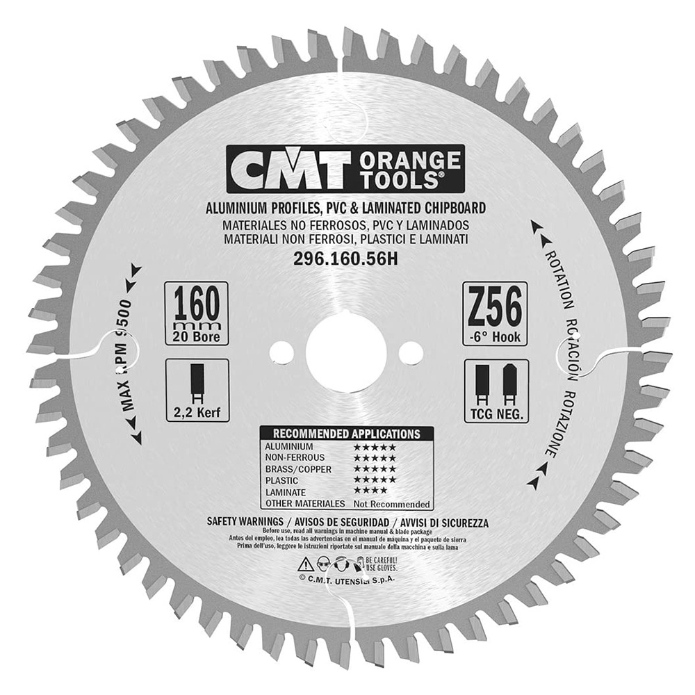 CMT Диск пильный 160x20x2,2/1,6 Z56 a=-6 TCG