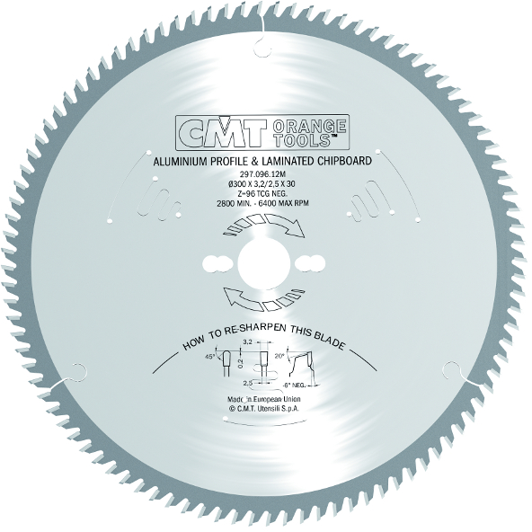 CMT Диск пильный 315x30x3,2/2,5 -6° TCG Z=96