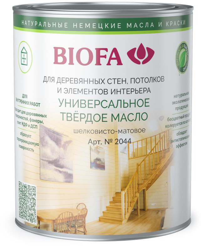 Biofa 2044 34 2002 Универсальное твердое масло 0,125 л