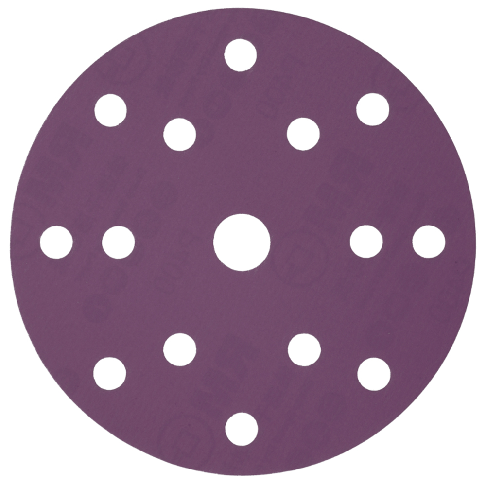 Шлифовальный диск на цепляющейся основе Abraforce Purple  D=150мм 15 отв. Р240