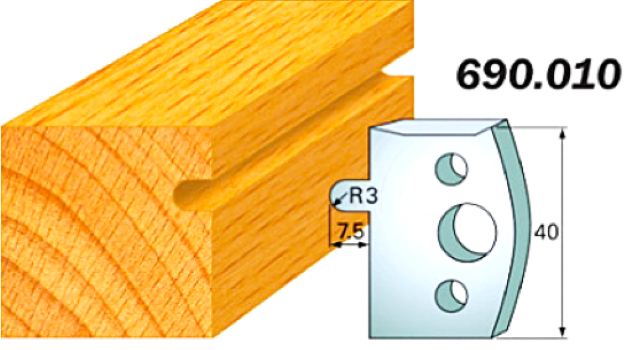 CMT Комплект из 2-х ножей 40x4 SP