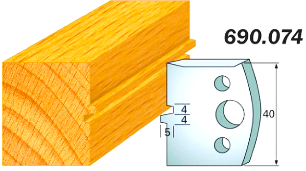 CMT Комплект из 2-х ножей 40x4 SP