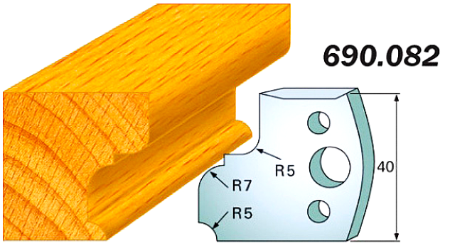 CMT Комплект из 2-х ножей 40x4 SP