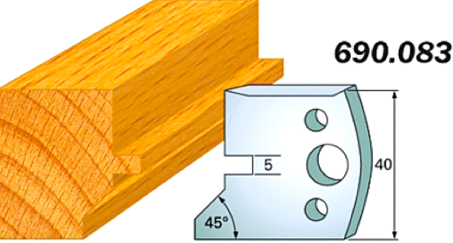 CMT Комплект из 2-х ножей 40x4 SP