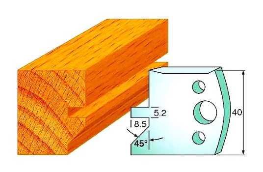 CMT Комплект из 2-х ножей 40x4 SP