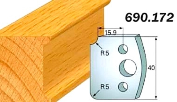 CMT Комплект из 2-х ножей 40x4 SP