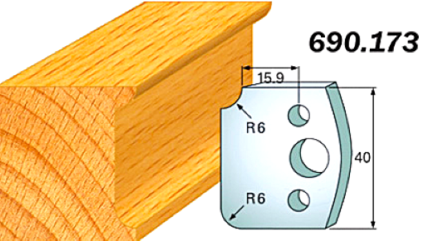 CMT Комплект из 2-х ножей 40x4 SP
