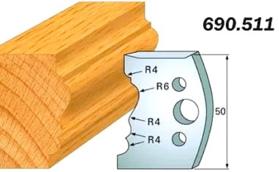 CMT Комплект из 2-х ножей 50x4 SP