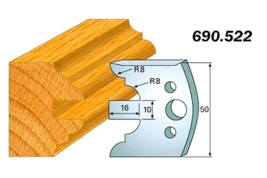 CMT Комплект из 2-х ножей 50x4 SP