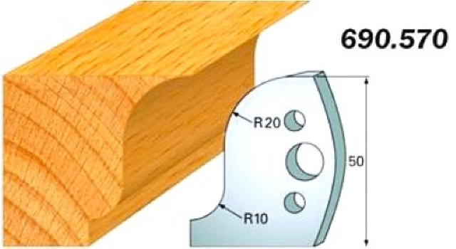 CMT Комплект из 2-х ножей 50x4 SP